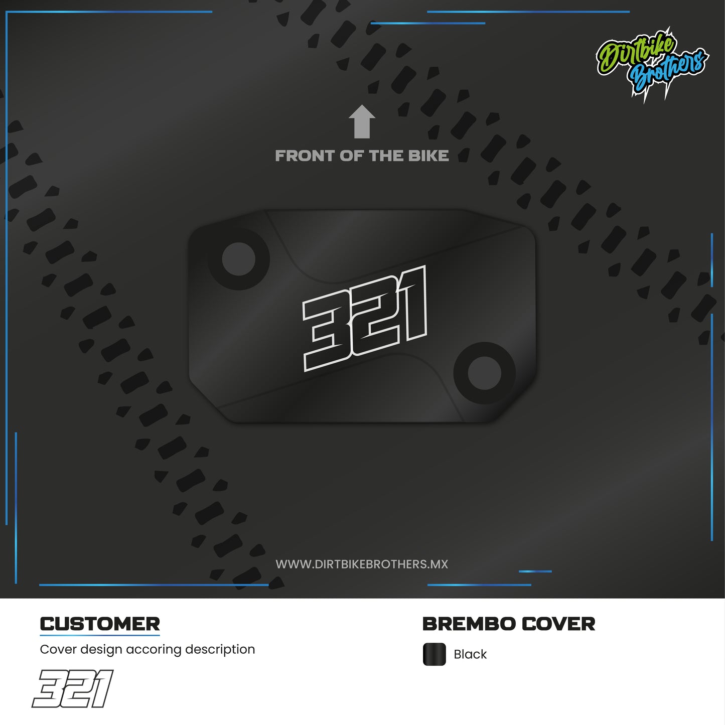 Custom design brake/clutch cover Brembo