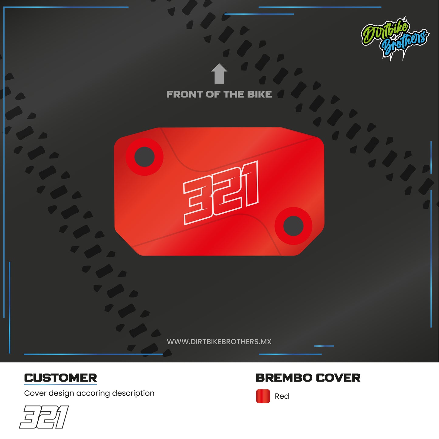 Custom design brake/clutch cover Brembo