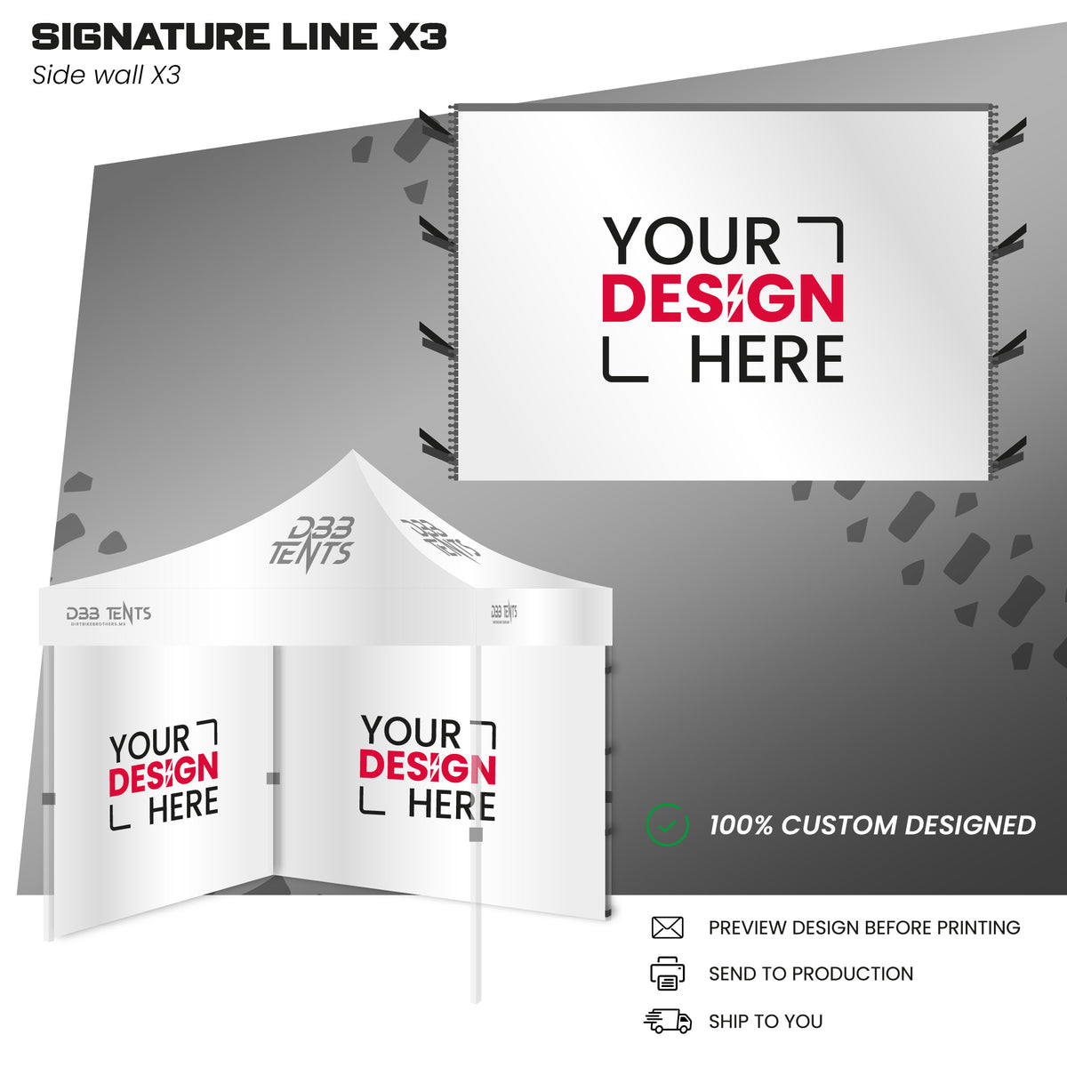 Signature Line tent X3 side wall