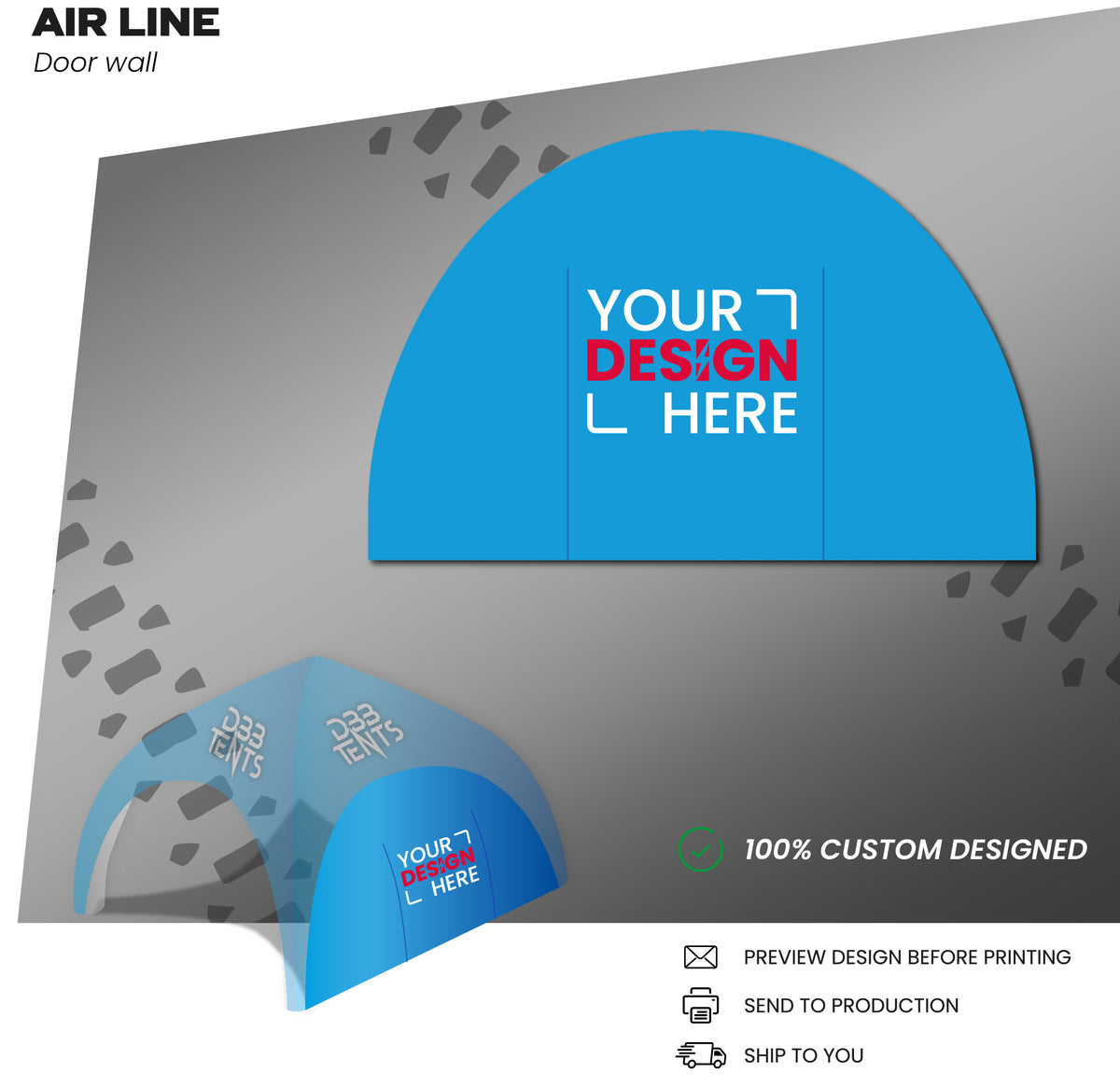 Air Line tent door wall