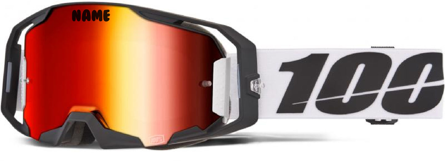 Custom 100% MX GOGGLE ARMATIC CALDWELL MIRROR RED LENS