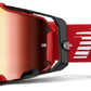 Custom 100% MX GOGGLE ARMEGA RED MIRROR RED LENS