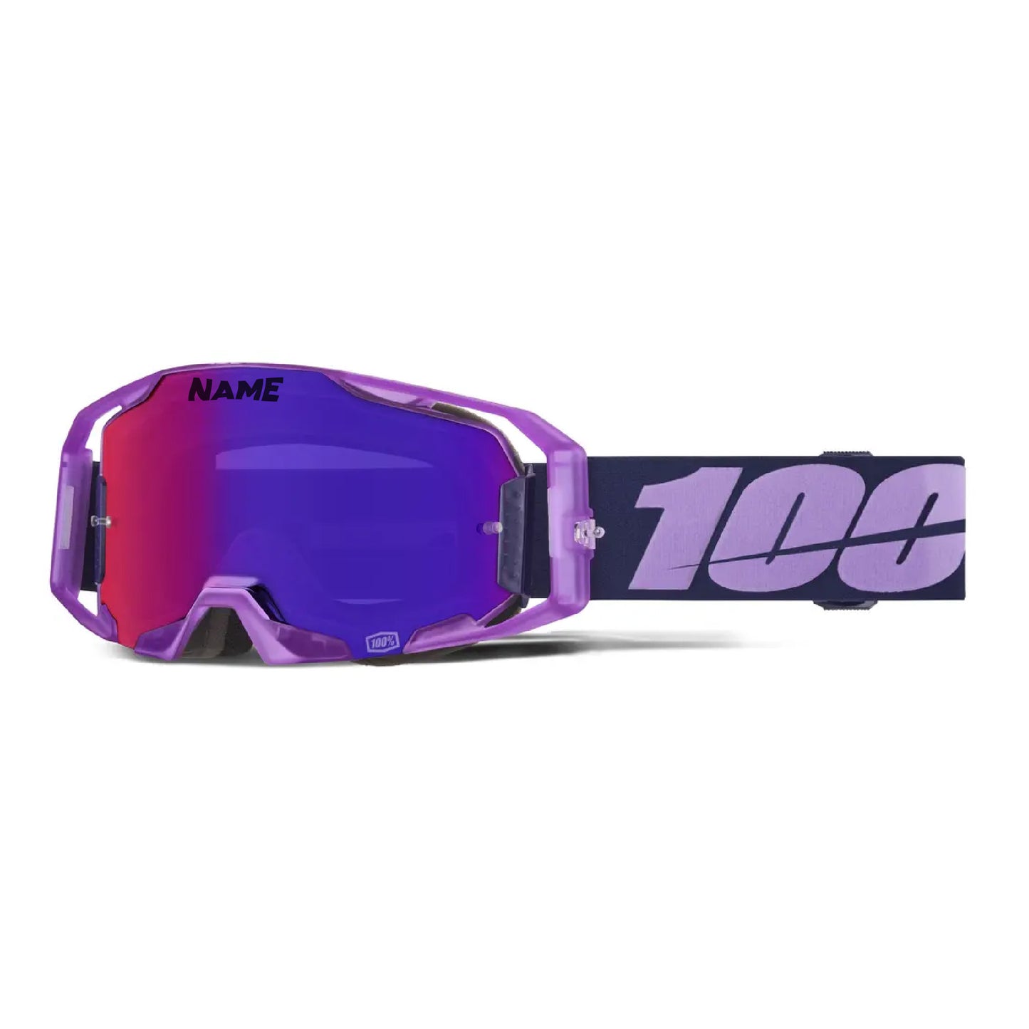 Custom 100% MX GOGGLE ARMATIC TOYOKO - MIRROR PURPLE LENS