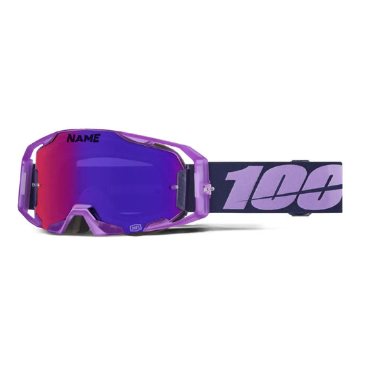 Custom 100% MX GOGGLE ARMATIC TOYOKO - MIRROR PURPLE LENS