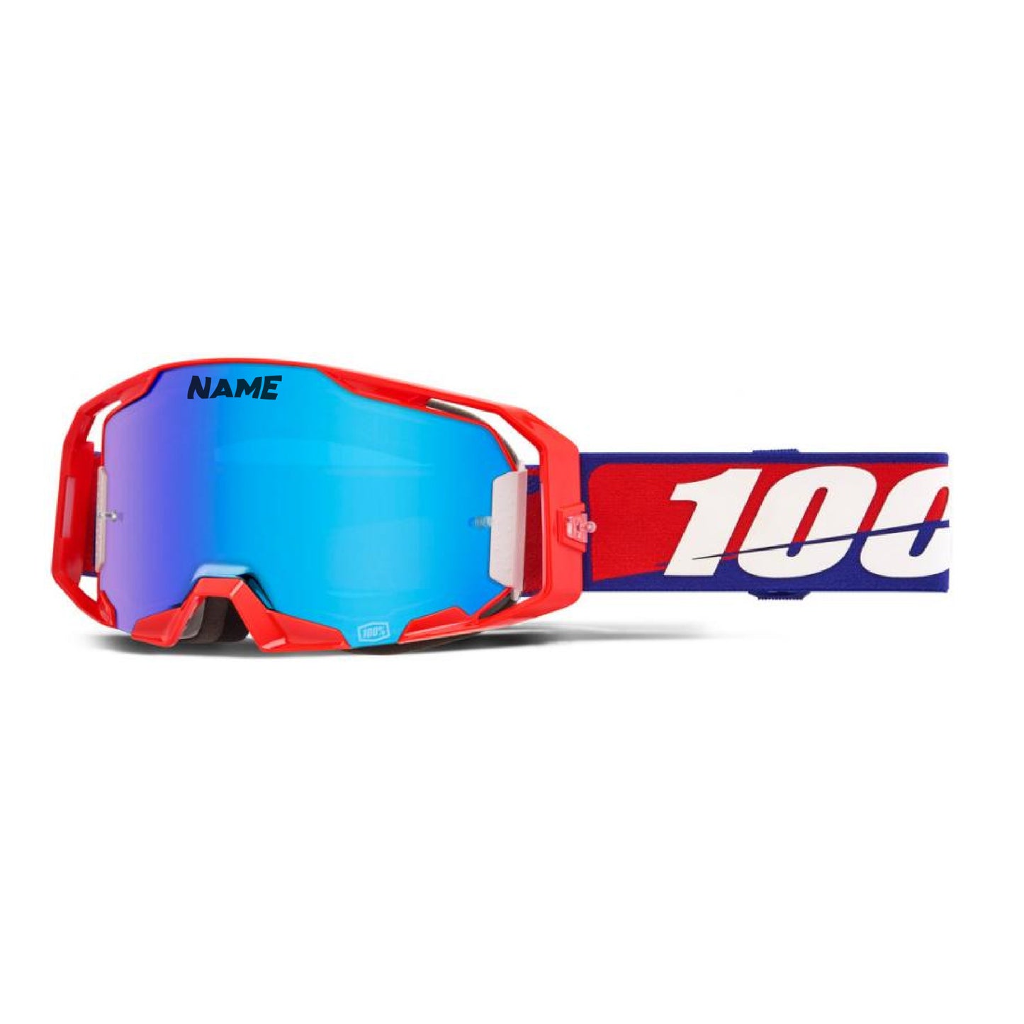 Custom 100% MX GOGGLE ARMATIC BEST MIRROR BLUE LENS