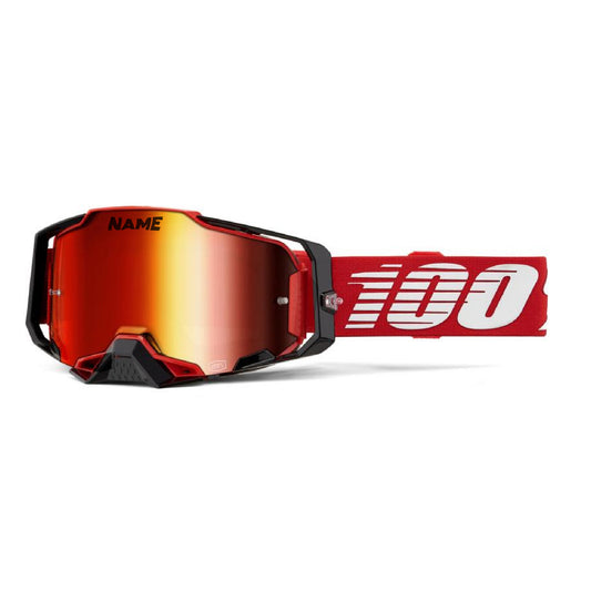 Custom 100% MX GOGGLE ARMEGA RED MIRROR RED LENS