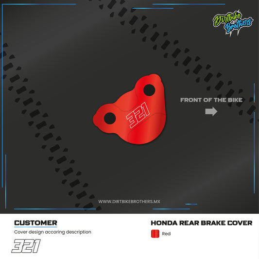 Custom design rear brake cover Honda