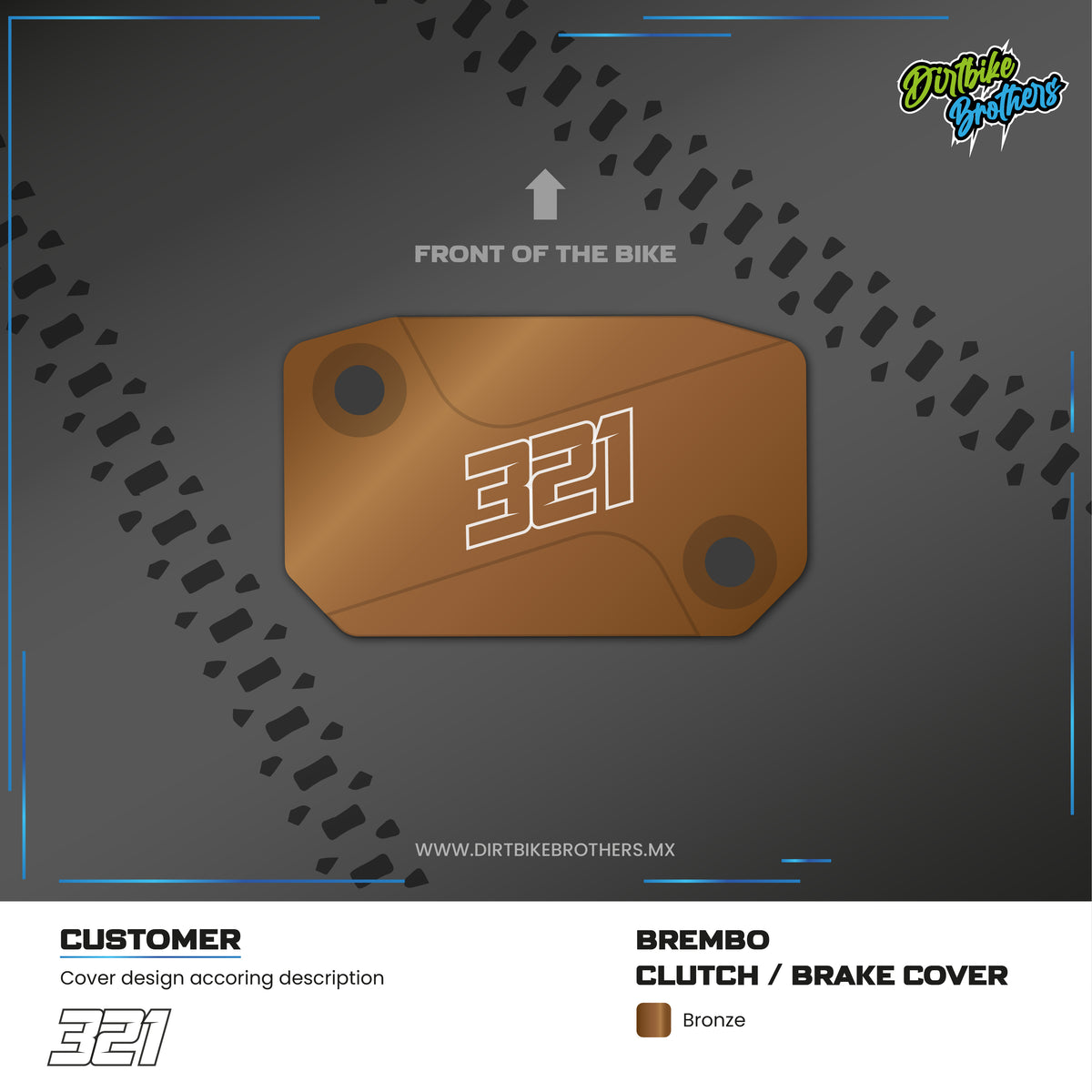 Custom design brake/clutch cover Brembo