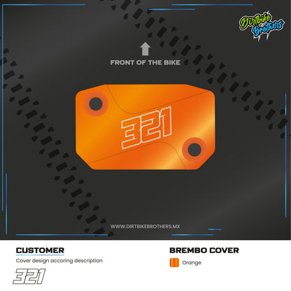Custom design brake/clutch cover Brembo