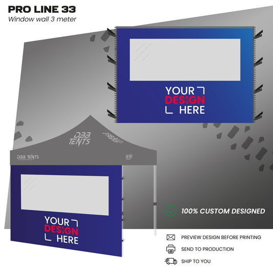Pro Line tent 3x3 window wall