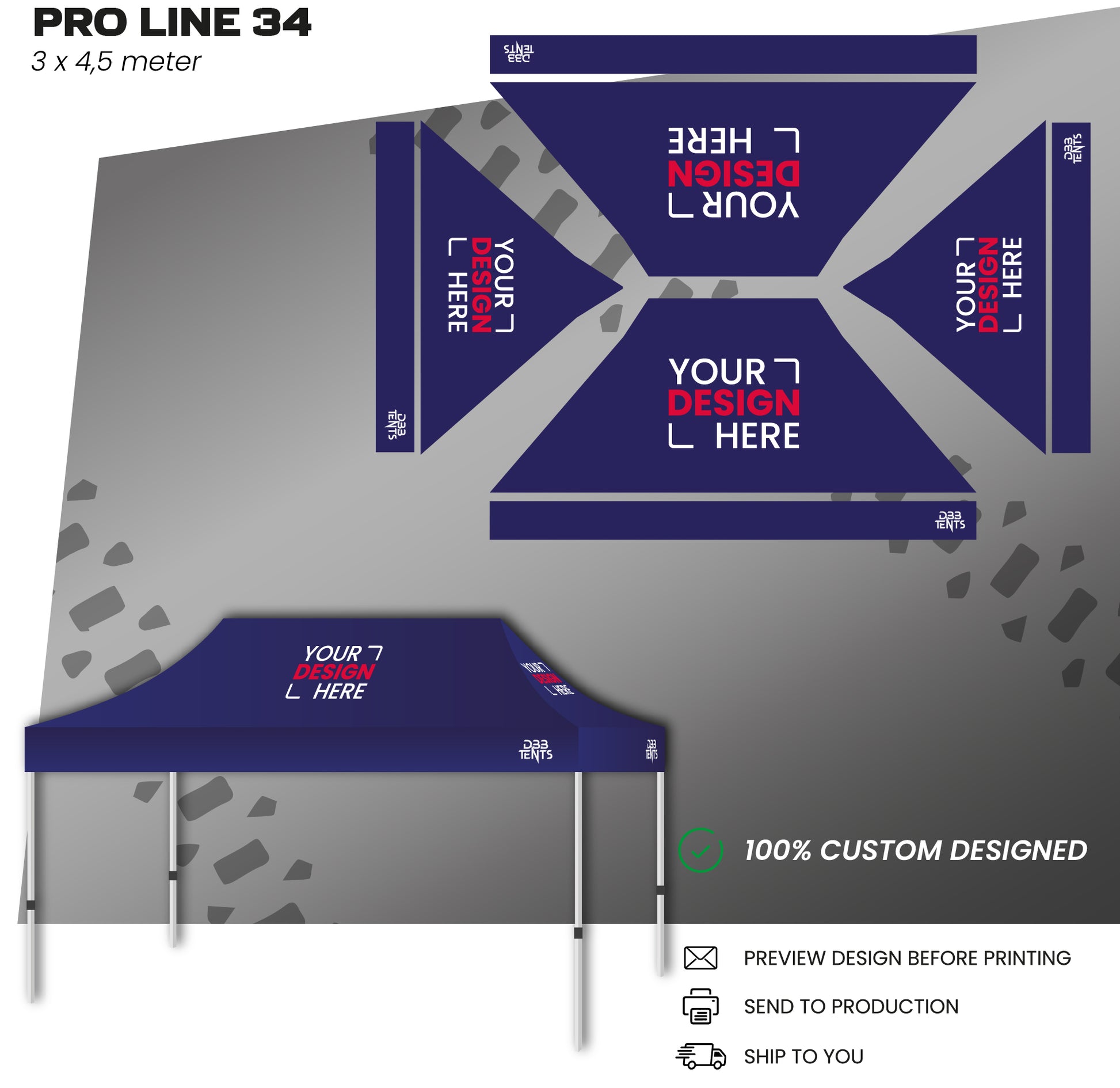 Pro Line tent 3x4,5
