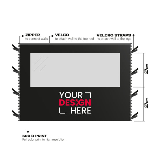 Track Line tent 3x3 window wall
